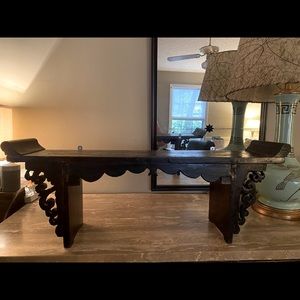 ANTIQUE Oriental wall shelf